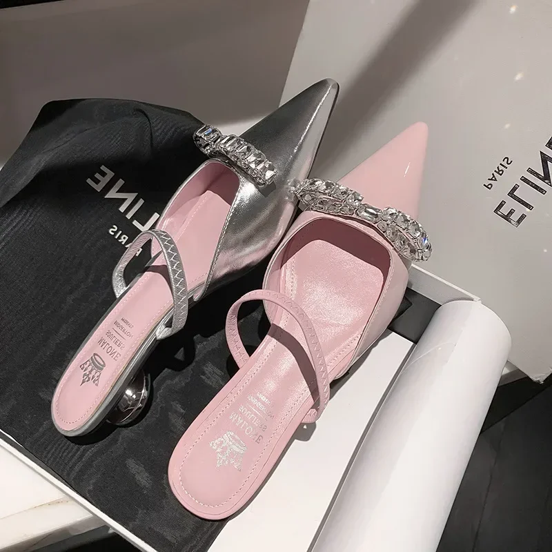 Women'S Shoes Clogs - Women Patent Pink Slippers Spring Summer