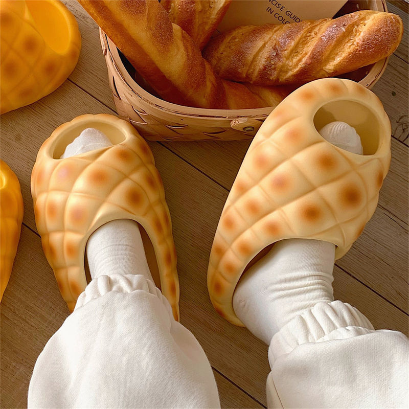 Women'S Shoes Cloud - 2025 Designer Fake Pineapple Bread Slippers