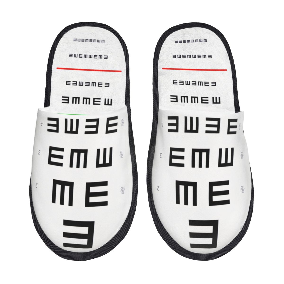 Shoes Women Chart - Custom Eye Test Chart House Slippers