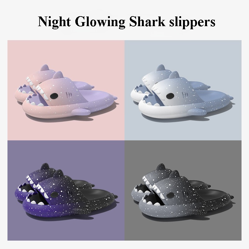 Women Shoes Size To Men - Cute Cartoon Shark Slippers For Women