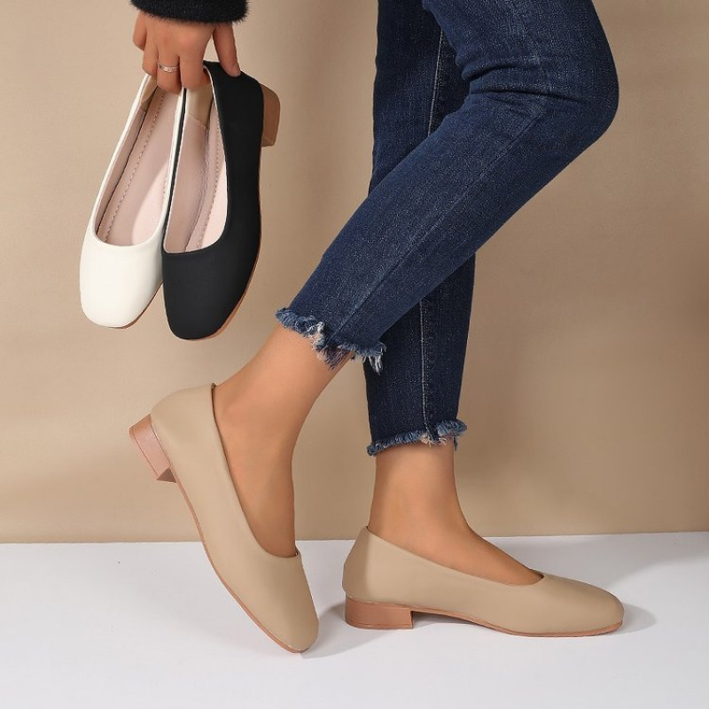 Women'S Shoes Round Toe - Soft Leather Round Toe Slip-On Shoes