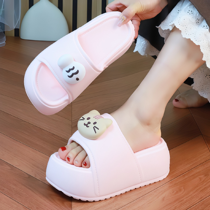 Women'S Shoes Clogs - New Kawaii Cat Deco Platform Slides