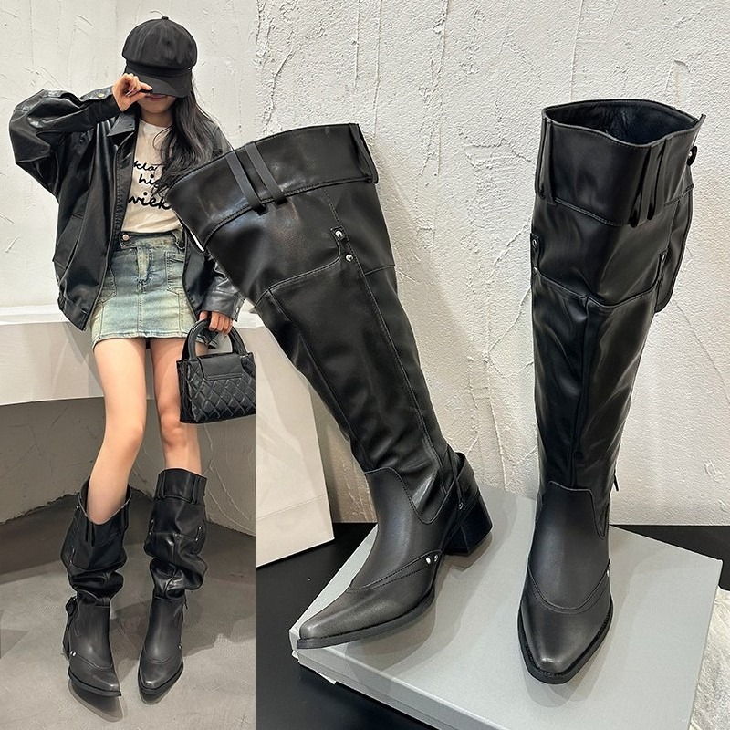 Suede Ankle Boot - Wrapped Single Boots for Women Spring