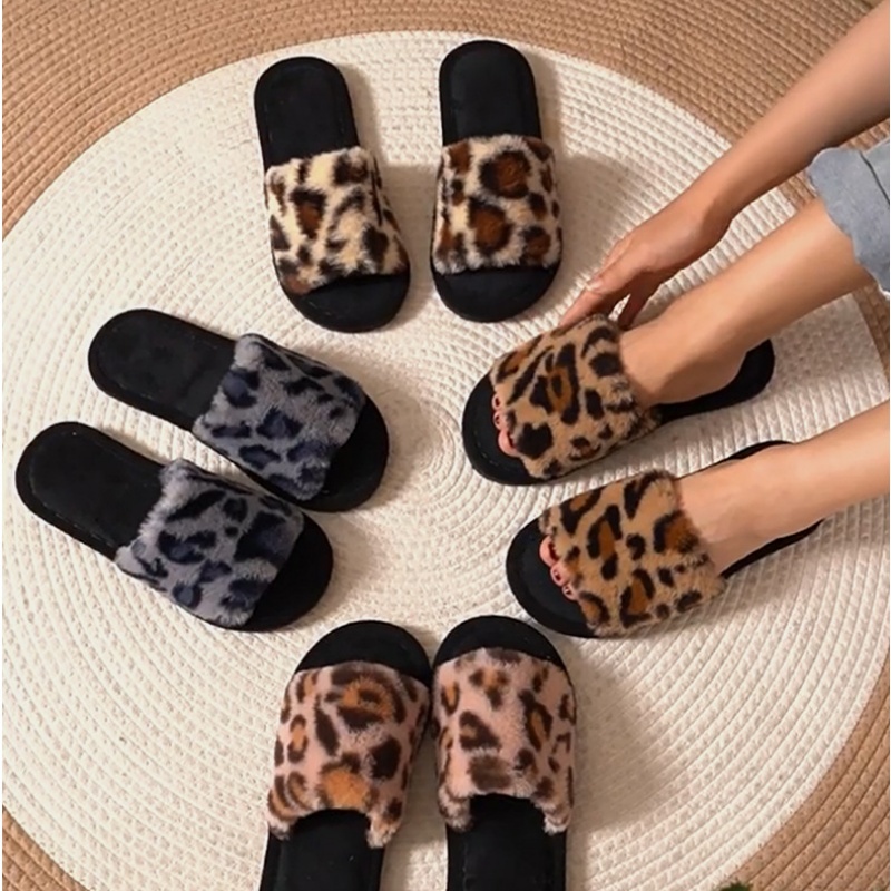 Fluffy Fur Slipper - 2025 Winter Warm Fluffy Furry Leopard
