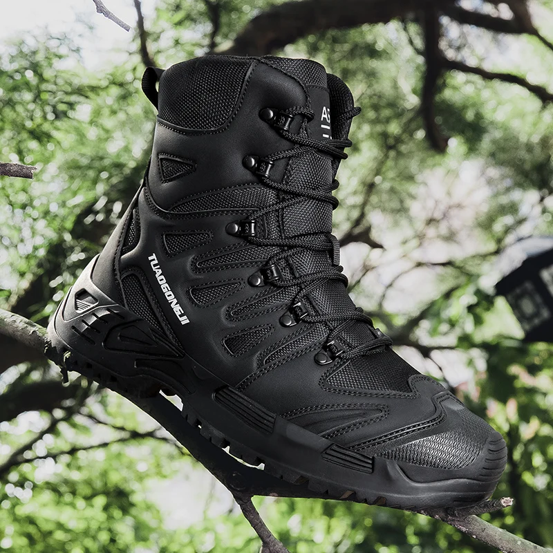 Suede Ankle Boot - Men's Outdoor Hiking Tactical Boots Ankle