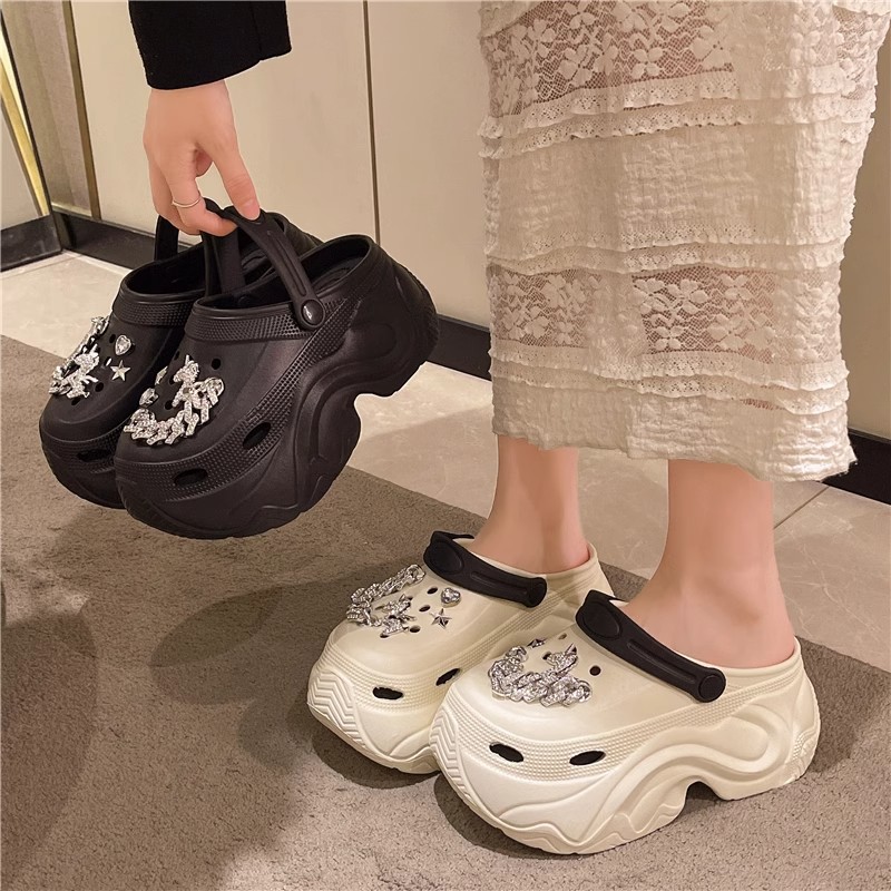 Women'S Shoes Clogs - New Fashionable Versatile Platform Slippers Women