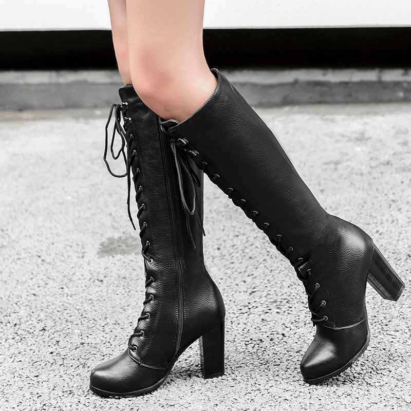 Sock Boot Women - Women's Boots Thick High Heels Winter