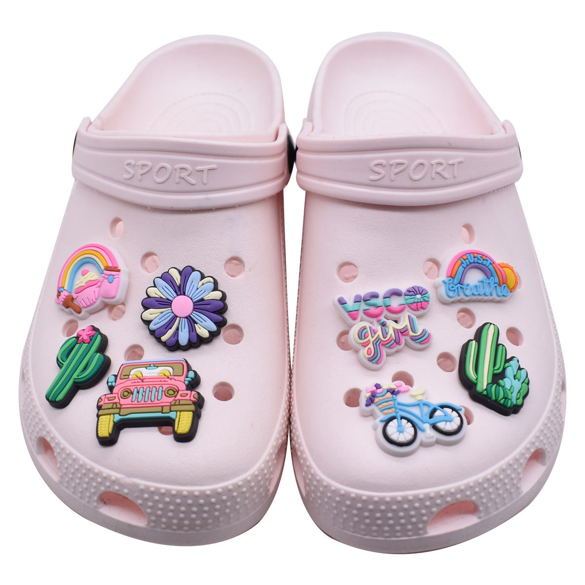 Summer Travel Shoe Charms for  - Croc Style Clog 评论和价格