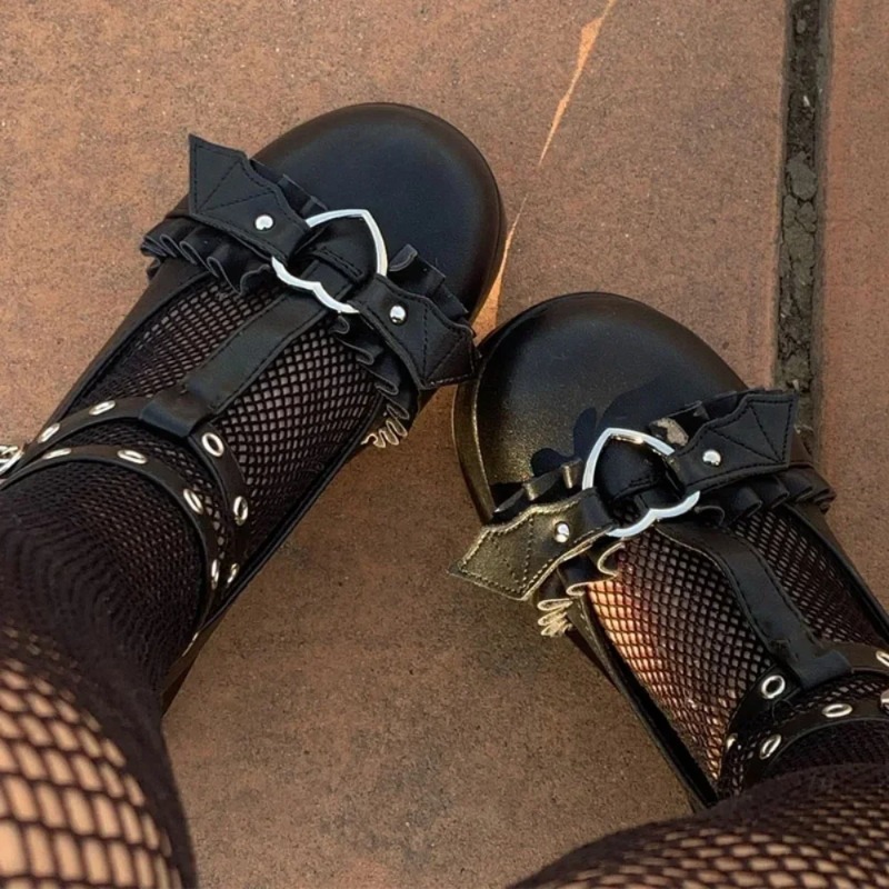 New Sweet Heart Buckle Wedges  - Women'S Shoes Round Toe 评论和价格