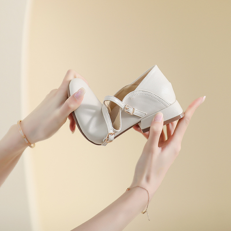 French Vintage Thick Heel Mary - Women'S Shoes Round Toe 评论和价格