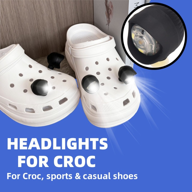 2/4/8Pcs Waterproof Shoe Light - Croc Style Clog 评论和价格