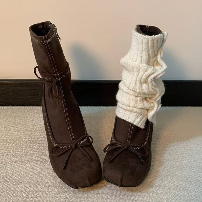 Bow High Heels Women Boots New - Women'S Shoes Chelsea 评论和价格