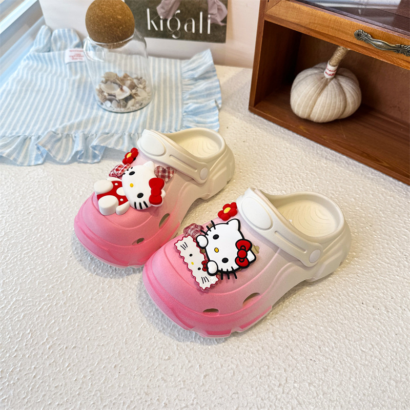 Gradient Color Hello Kitty Pla - Women'S Shoes Clogs 评论和价格