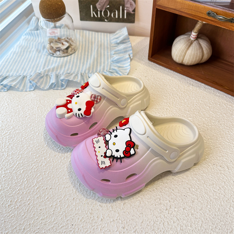 Gradient Color Hello Kitty Pla - Women'S Shoes Clogs 评论和价格