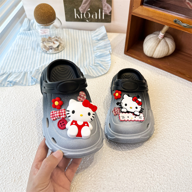 Gradient Color Hello Kitty Pla - Women'S Shoes Clogs 评论和价格