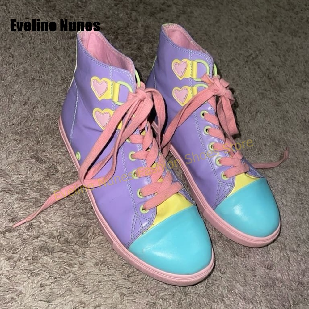Y2K Girl Sweet High Top Sneake - Women'S Shoes Round Toe 评论和价格