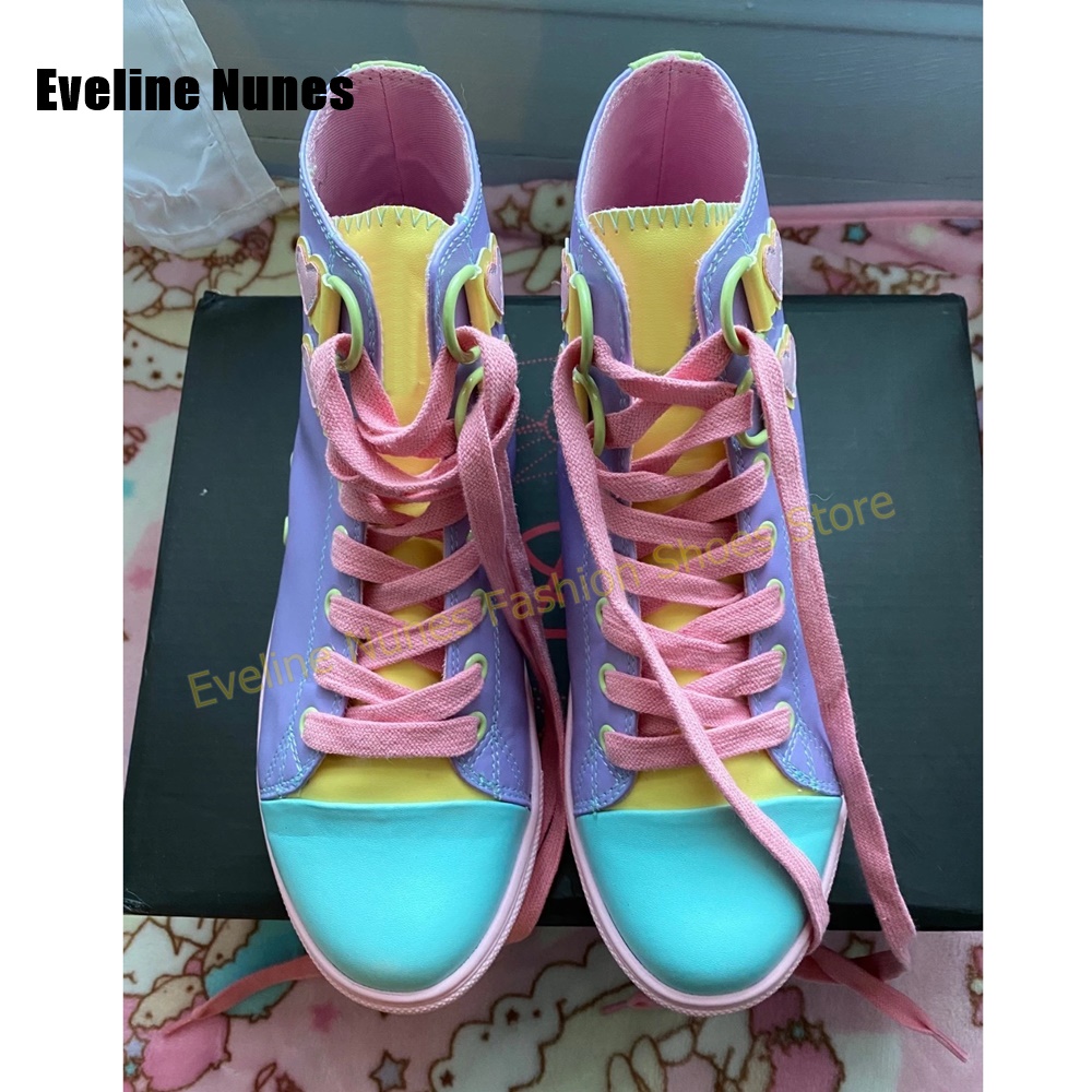 Y2K Girl Sweet High Top Sneake - Women'S Shoes Round Toe 评论和价格