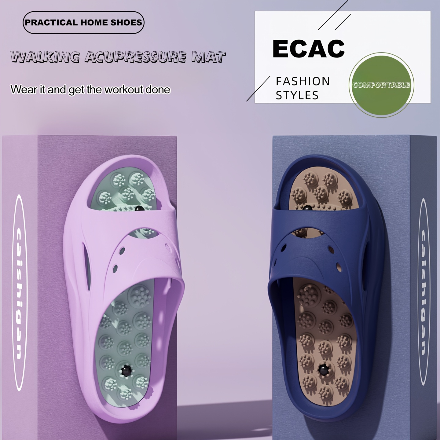Women Men EVA Massage Slippers - Women Shoes Size To Men 评论和价格