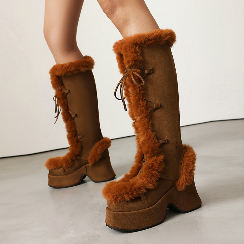 Lolita Style Furry Platform Bo - Women'S Shoes Chelsea 评论和价格