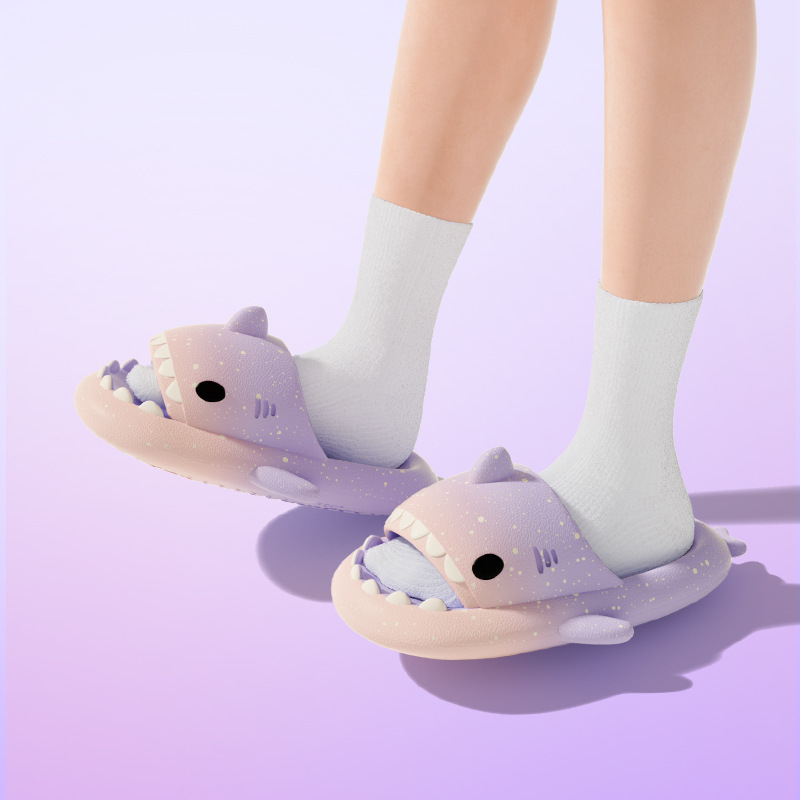 Cute Cartoon Shark Slippers Fo - Women Shoes Size To Men 评论和价格