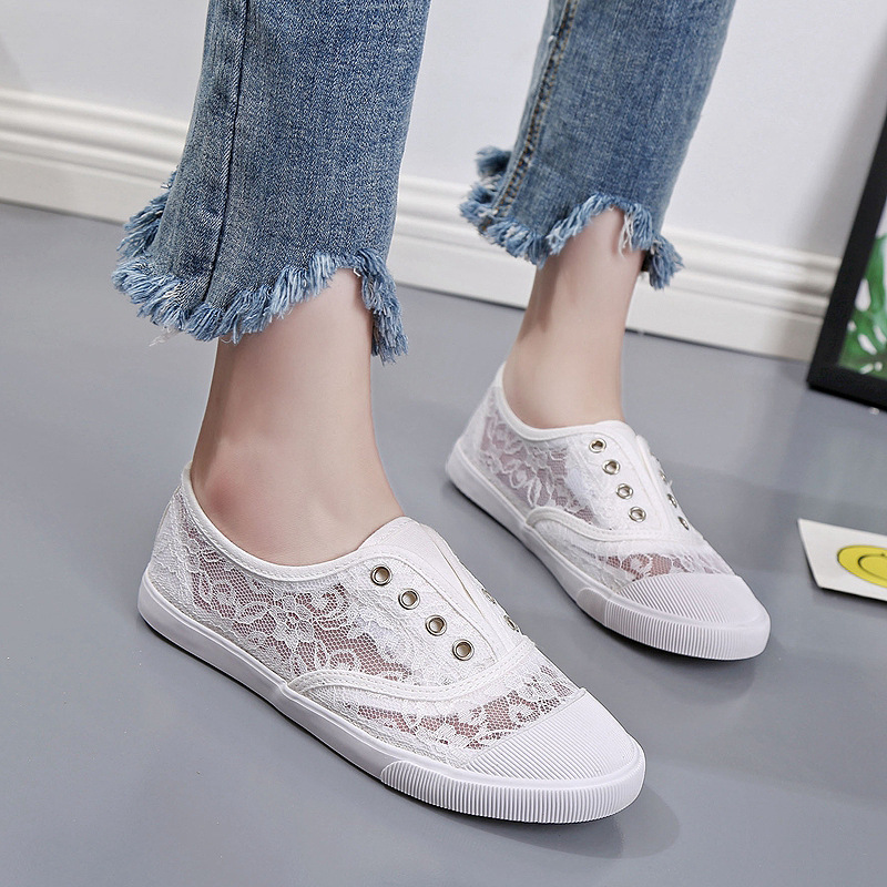 Fashion Lace White Canvas Shoe - Women'S Shoes Com 评论和价格