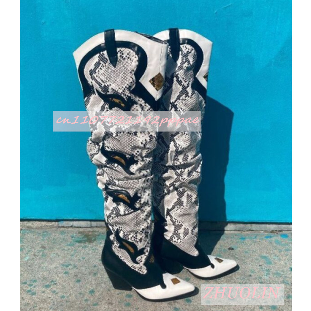 Winter Embroidered Snake Patte - Sock Boot Women 评论和价格