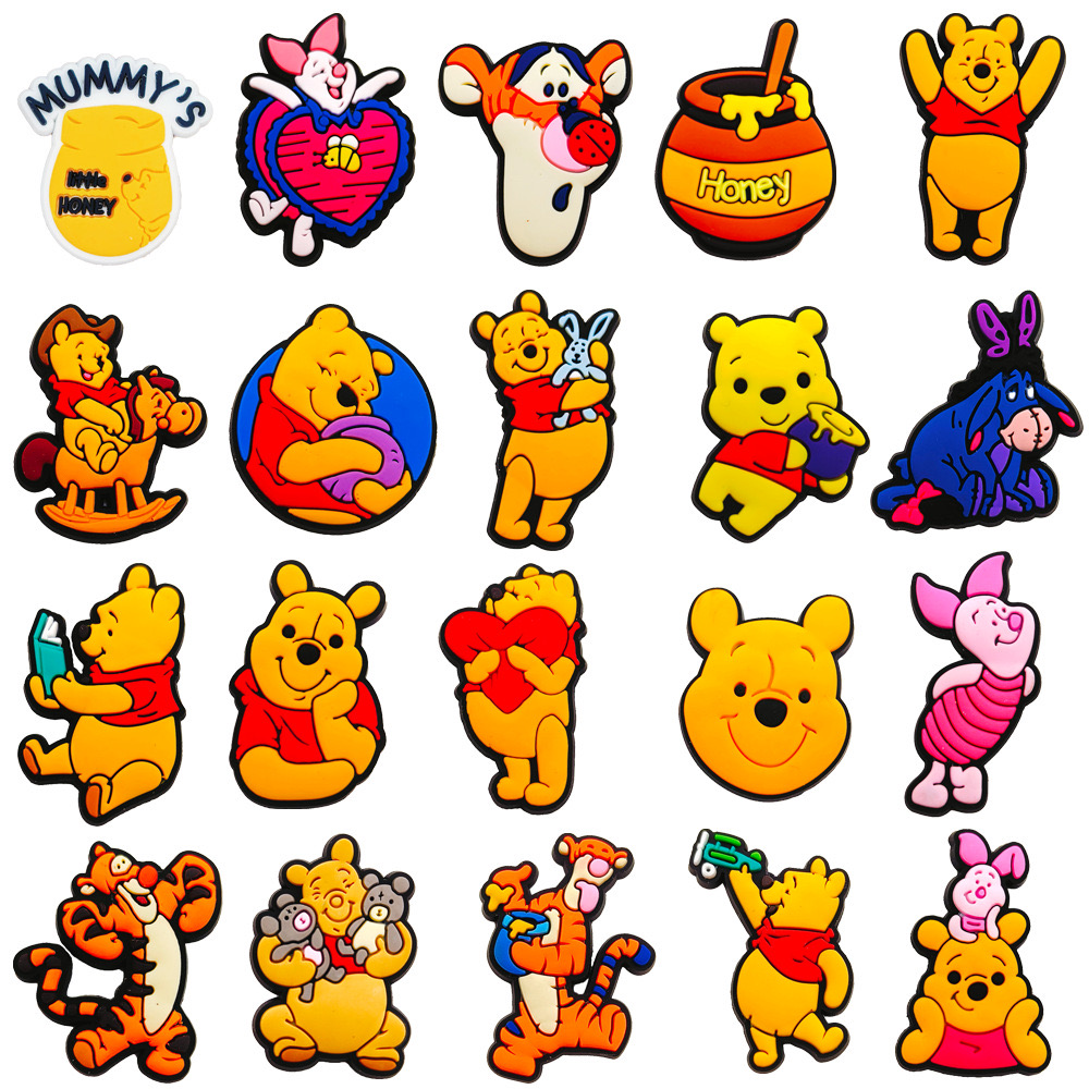 20-66pcs Cartoon Pooh Piglet T - Croc Style Clog 评论和价格