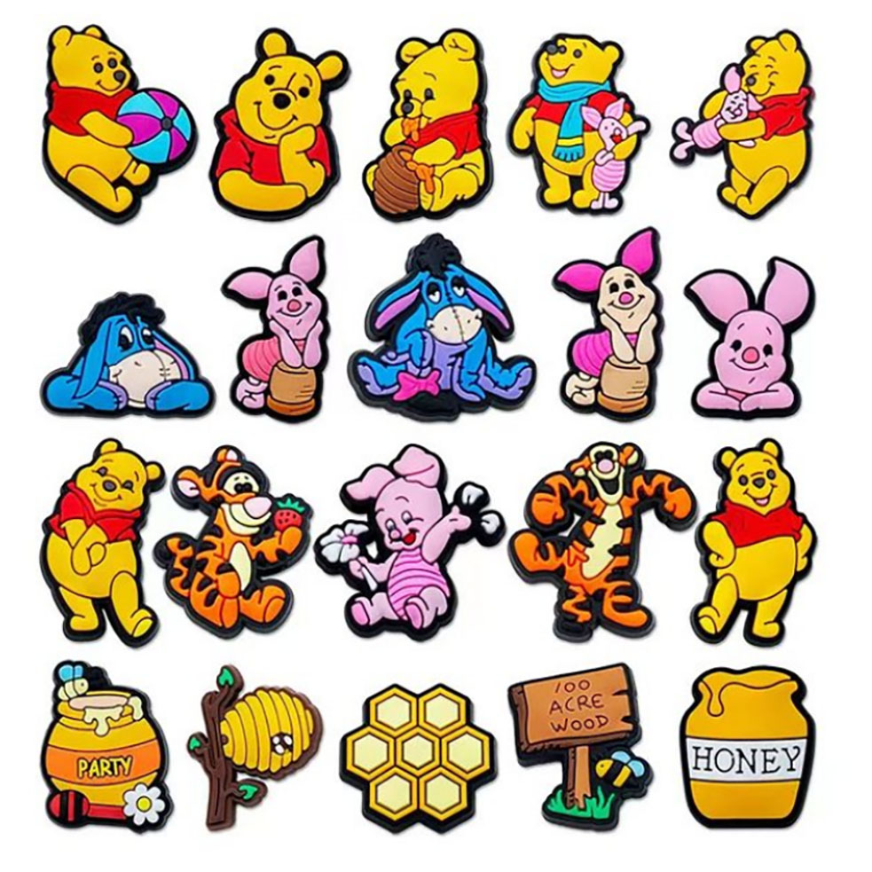 20-66pcs Cartoon Pooh Piglet T - Croc Style Clog 评论和价格