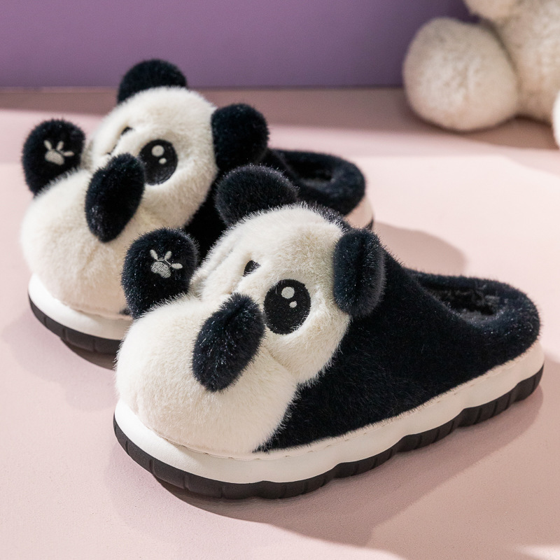 New cuddly panda shoes women's - Fluffy Fur Slipper 评论和价格