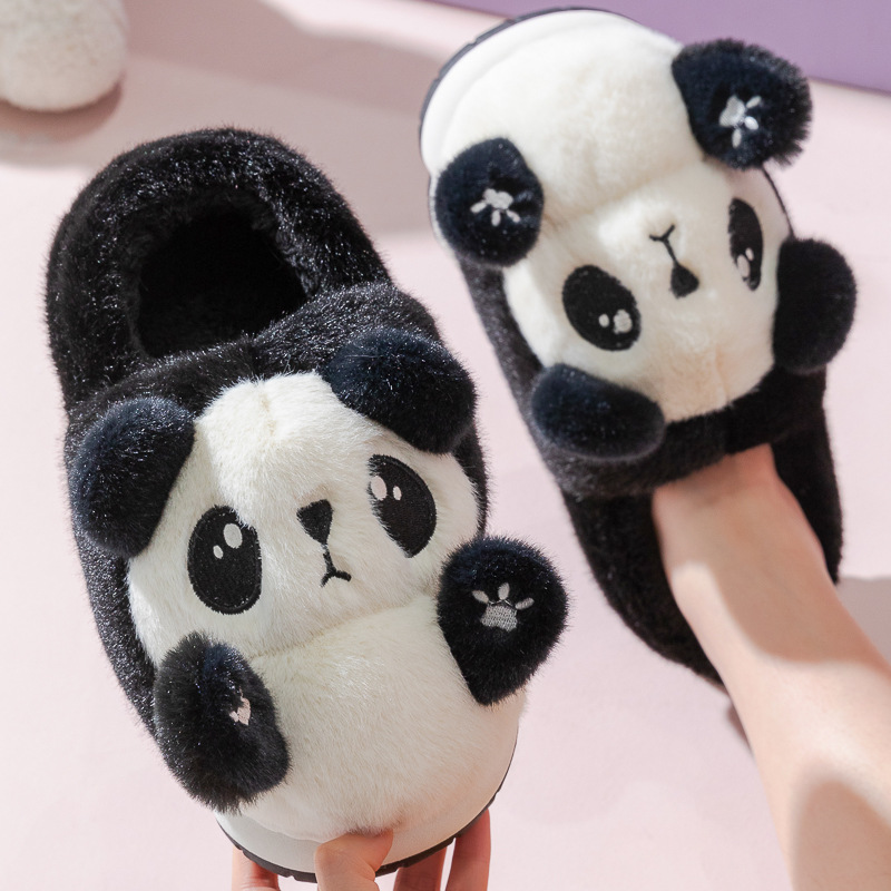New cuddly panda shoes women's - Fluffy Fur Slipper 评论和价格