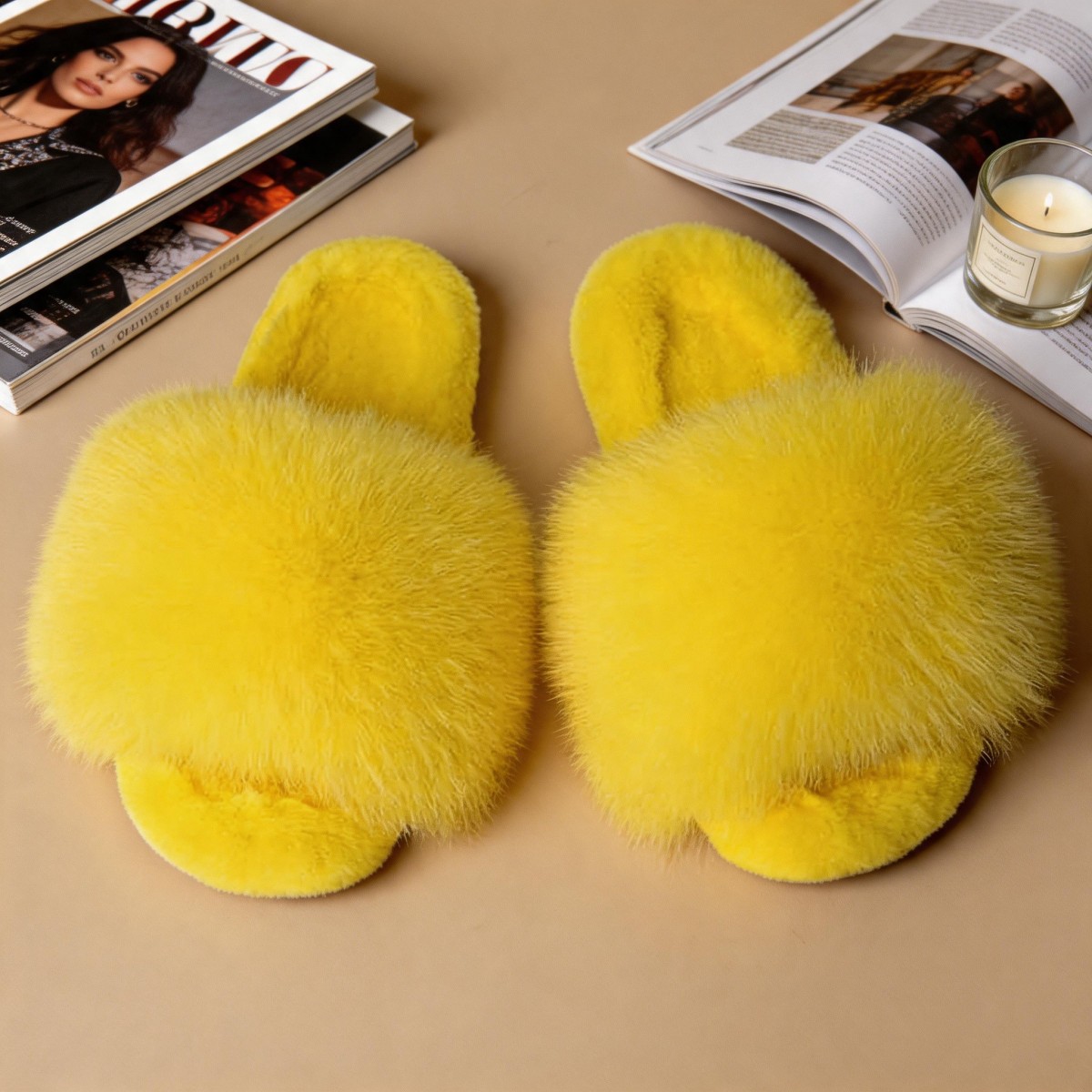 Fluffy Furry Fur Home Slippers - Fluffy Fur Slipper 评论和价格