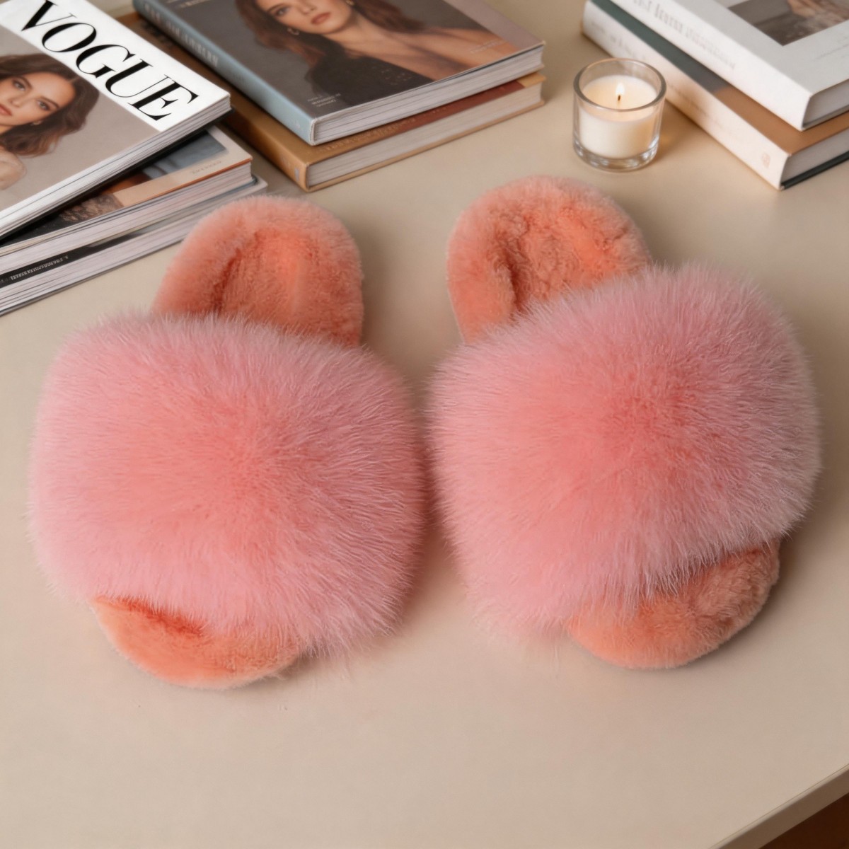 Fluffy Furry Fur Home Slippers - Fluffy Fur Slipper 评论和价格