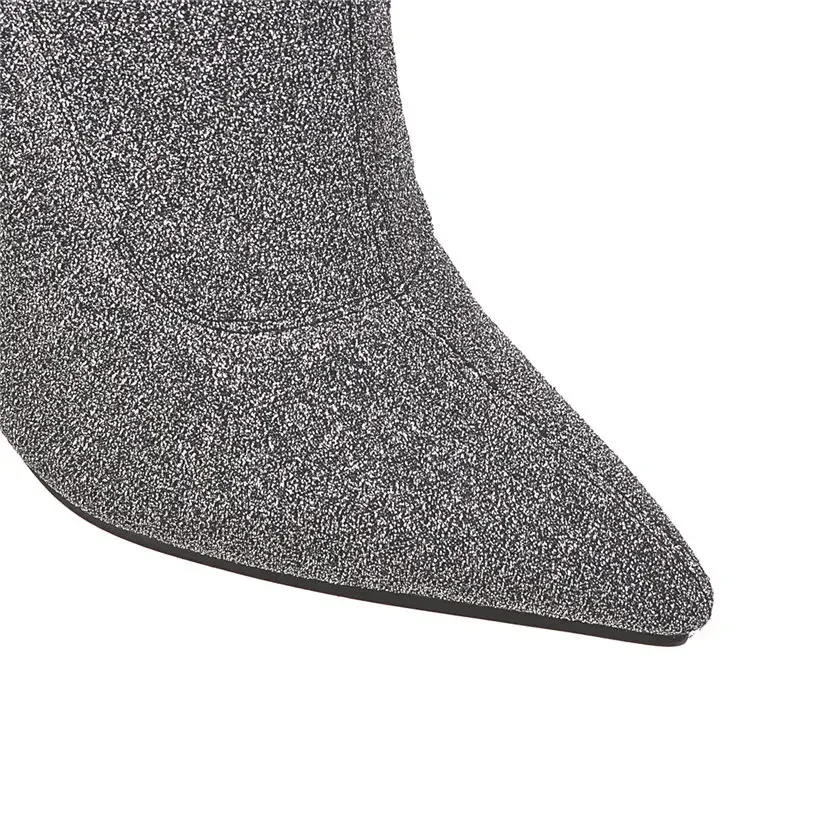 Plus Size Stretch Leopard Over - Sock Boot Women 评论和价格