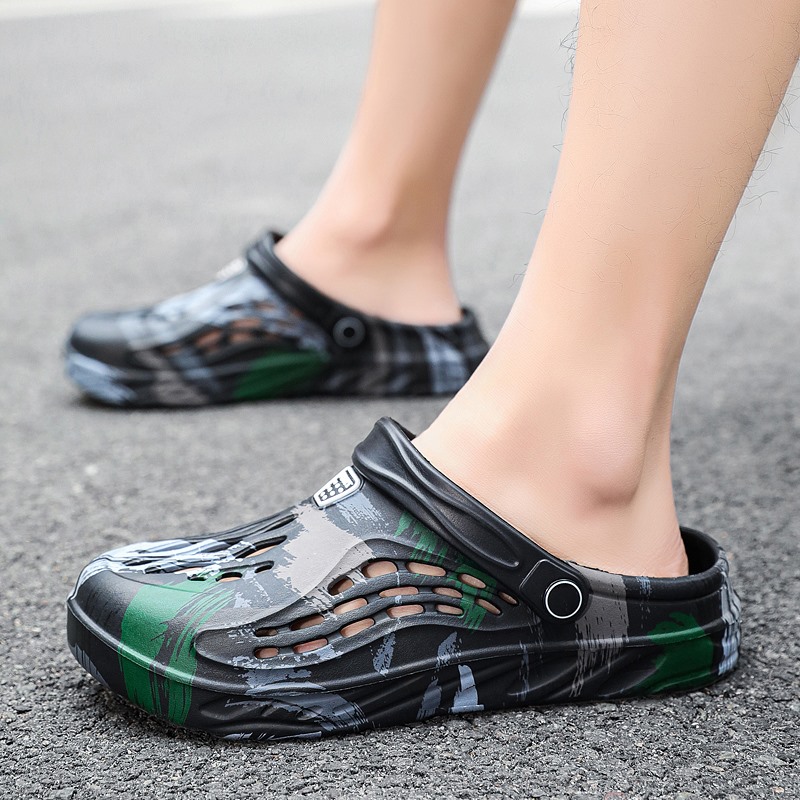 Men's Summer Camouflage Graffi - Croc Style Clog 评论和价格