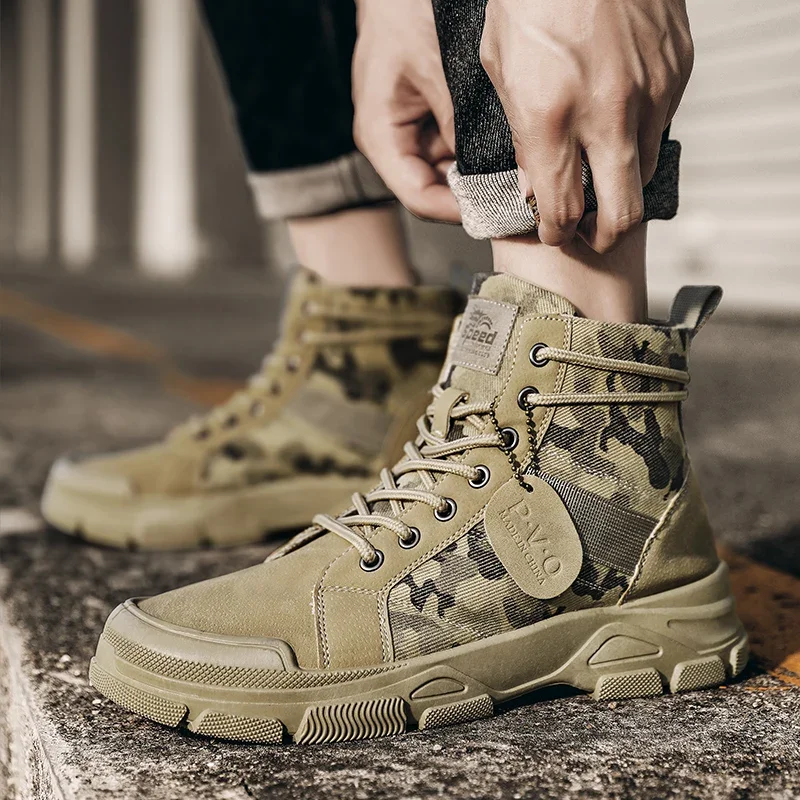 High-Top Boots for Men Autumn  - Suede Ankle Boot 评论和价格