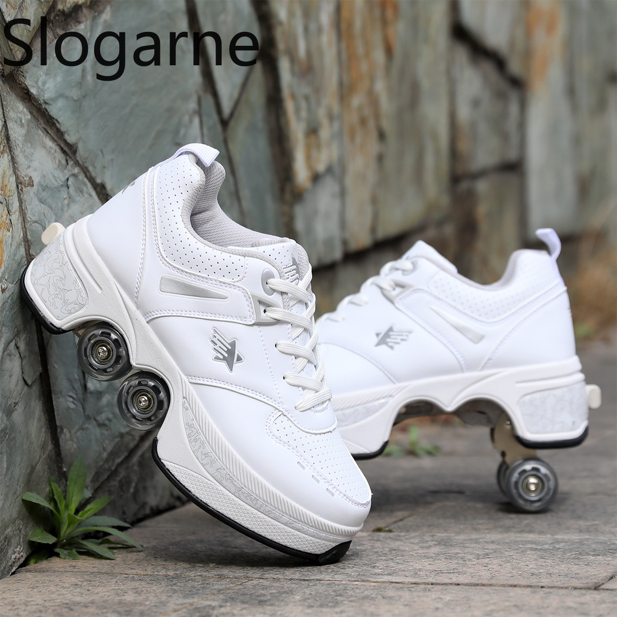 Women 4 Wheels Deformation Rol - Women Shoes Size To Men 评论和价格