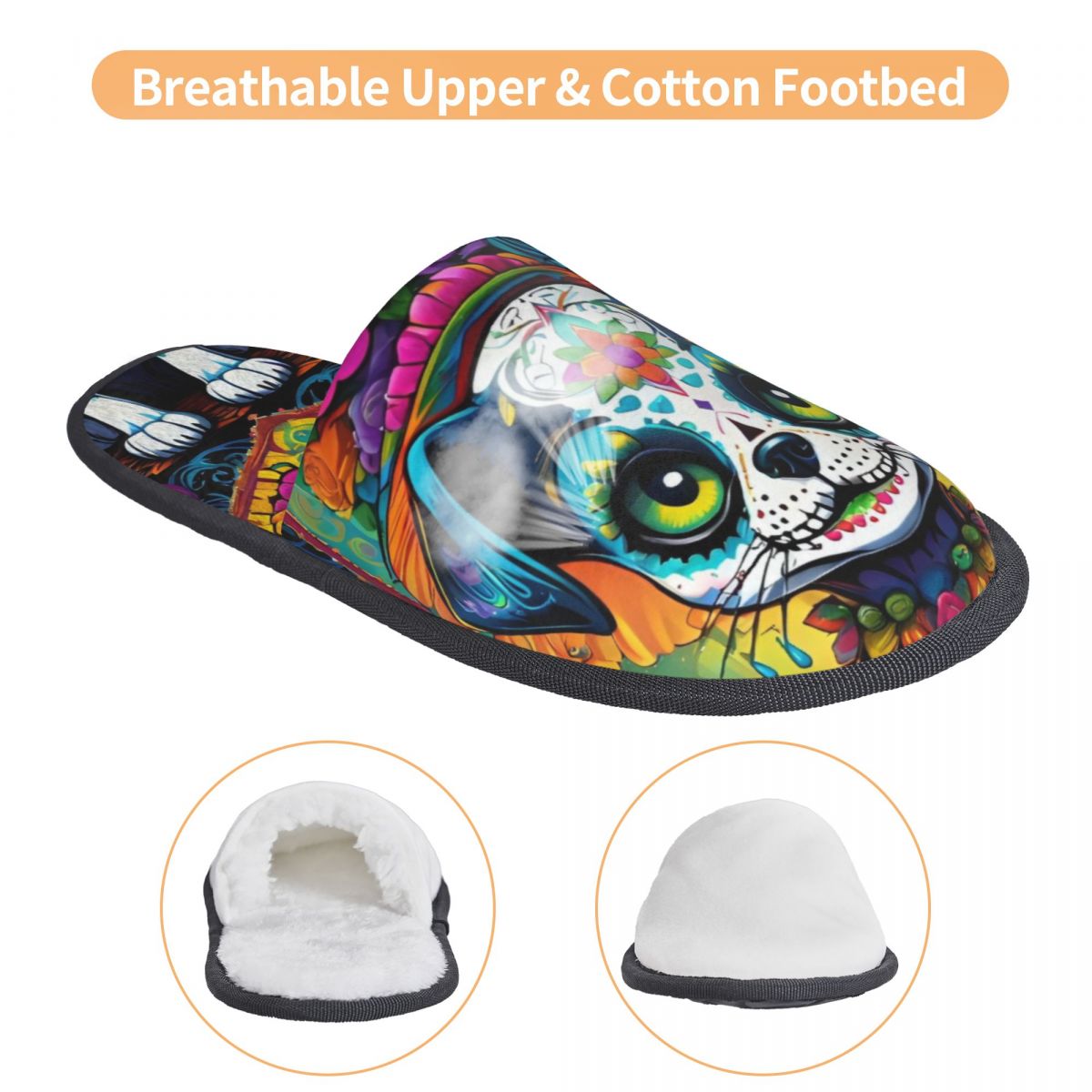 Custom Women Mexican Floral Sk - Fluffy Fur Slipper 评论和价格