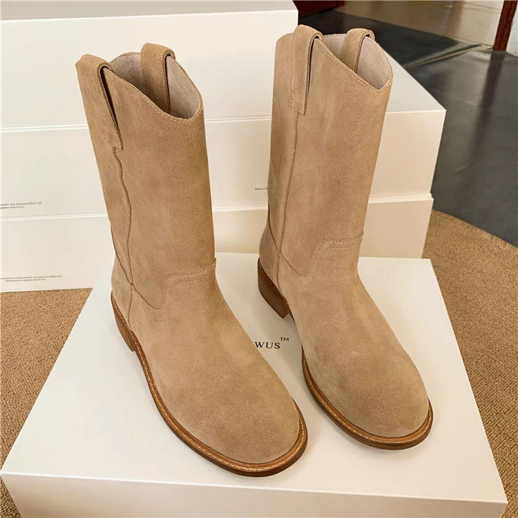 Short boots retro round toe fl - Sock Boot Women 评论和价格