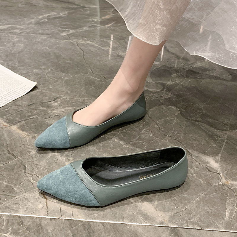 Flat black leather shoes for w - Women'S Shoes For Work 评论和价格