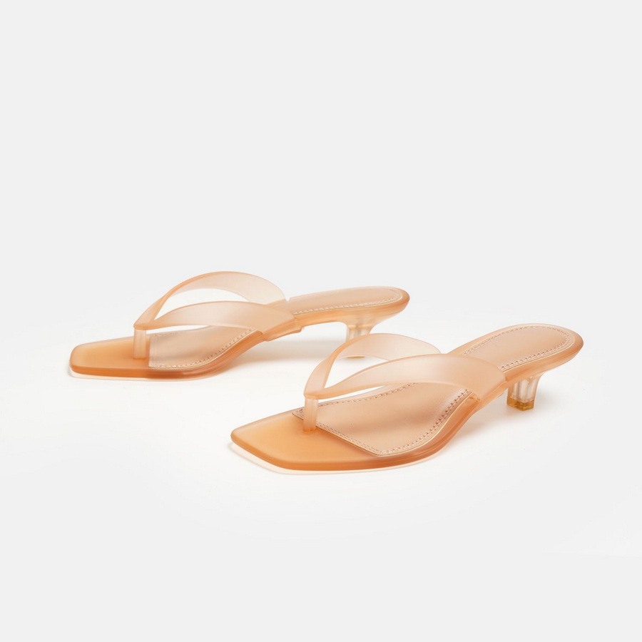 Korean Muted Tone Olive Green  - Thong Flat Sandal 评论和价格