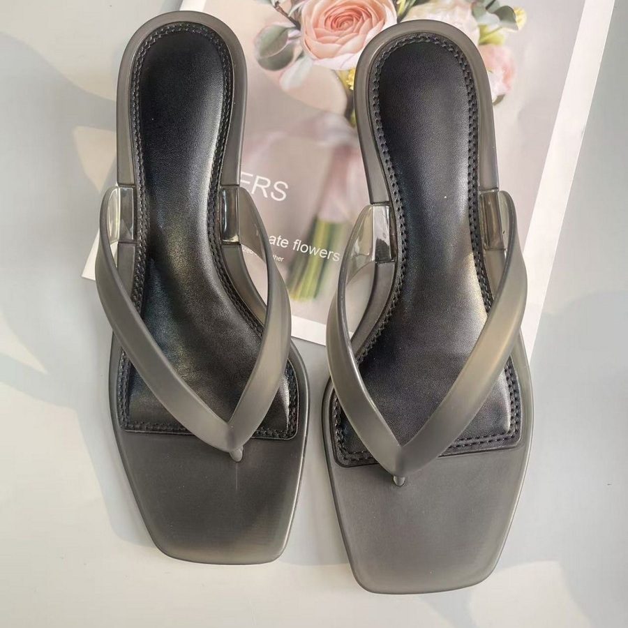 Korean Muted Tone Olive Green  - Thong Flat Sandal 评论和价格