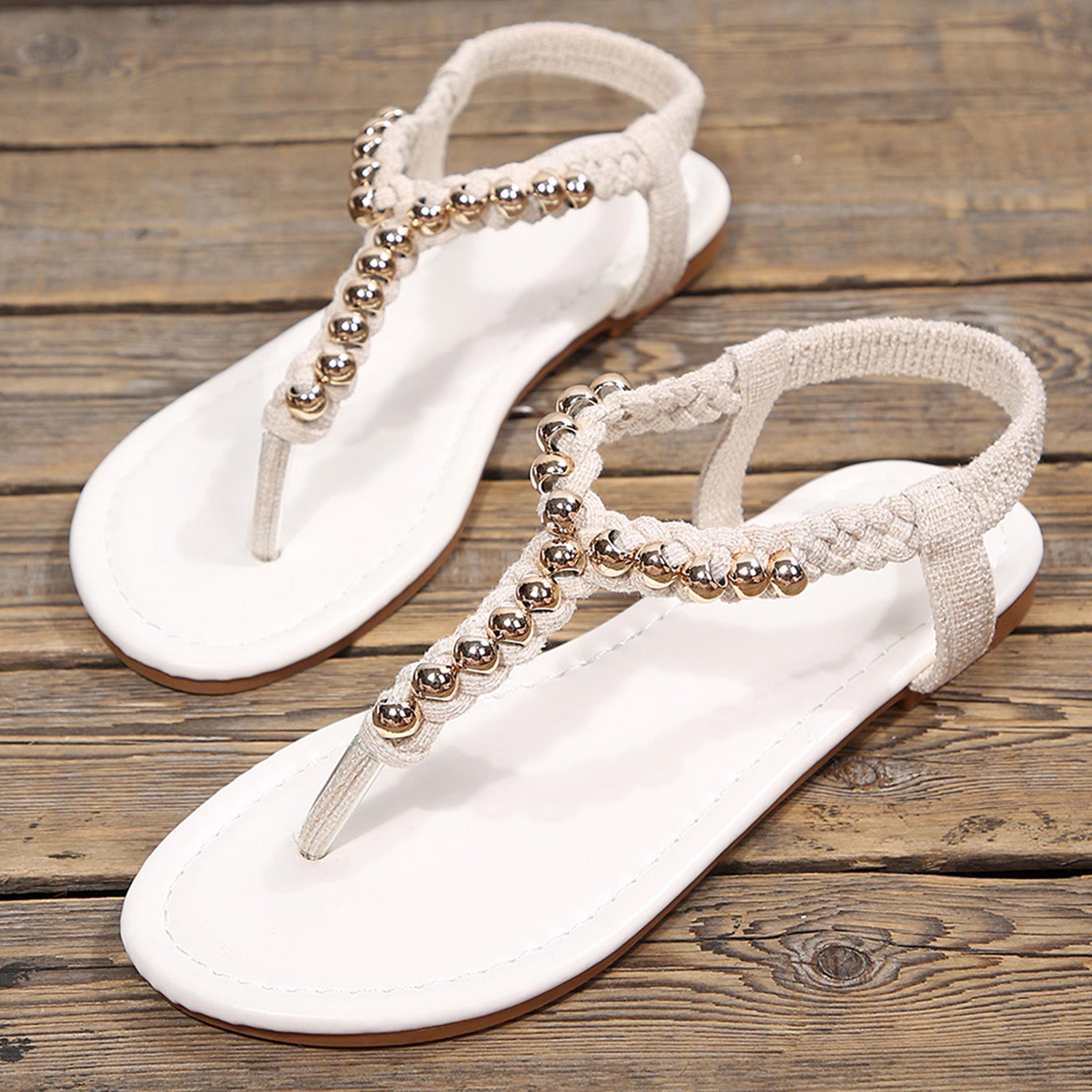 Women's Comfortable Flat Sanda - Thong Flat Sandal 评论和价格