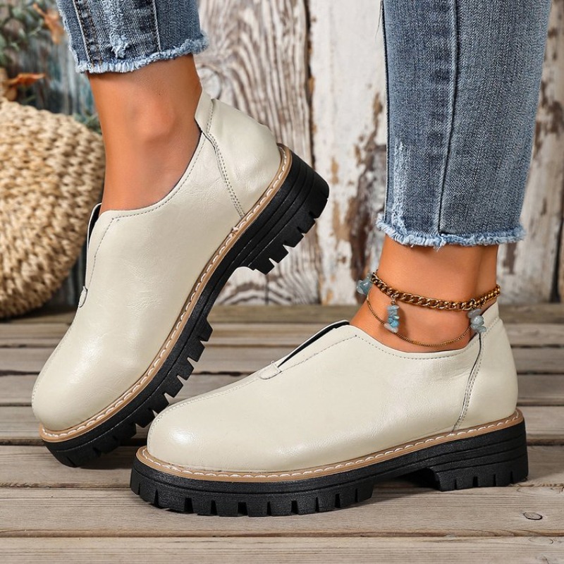 Retro British Style Women's Sh - Women'S Shoes Round Toe 评论和价格