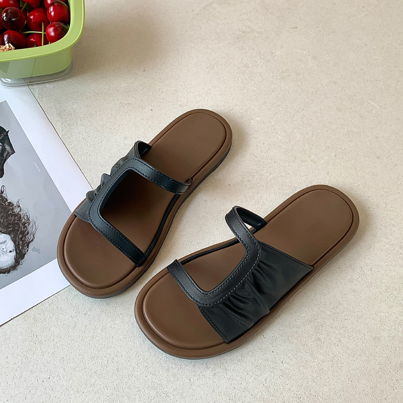 Women Summer New Slide Sandals - Thong Flat Sandal 评论和价格