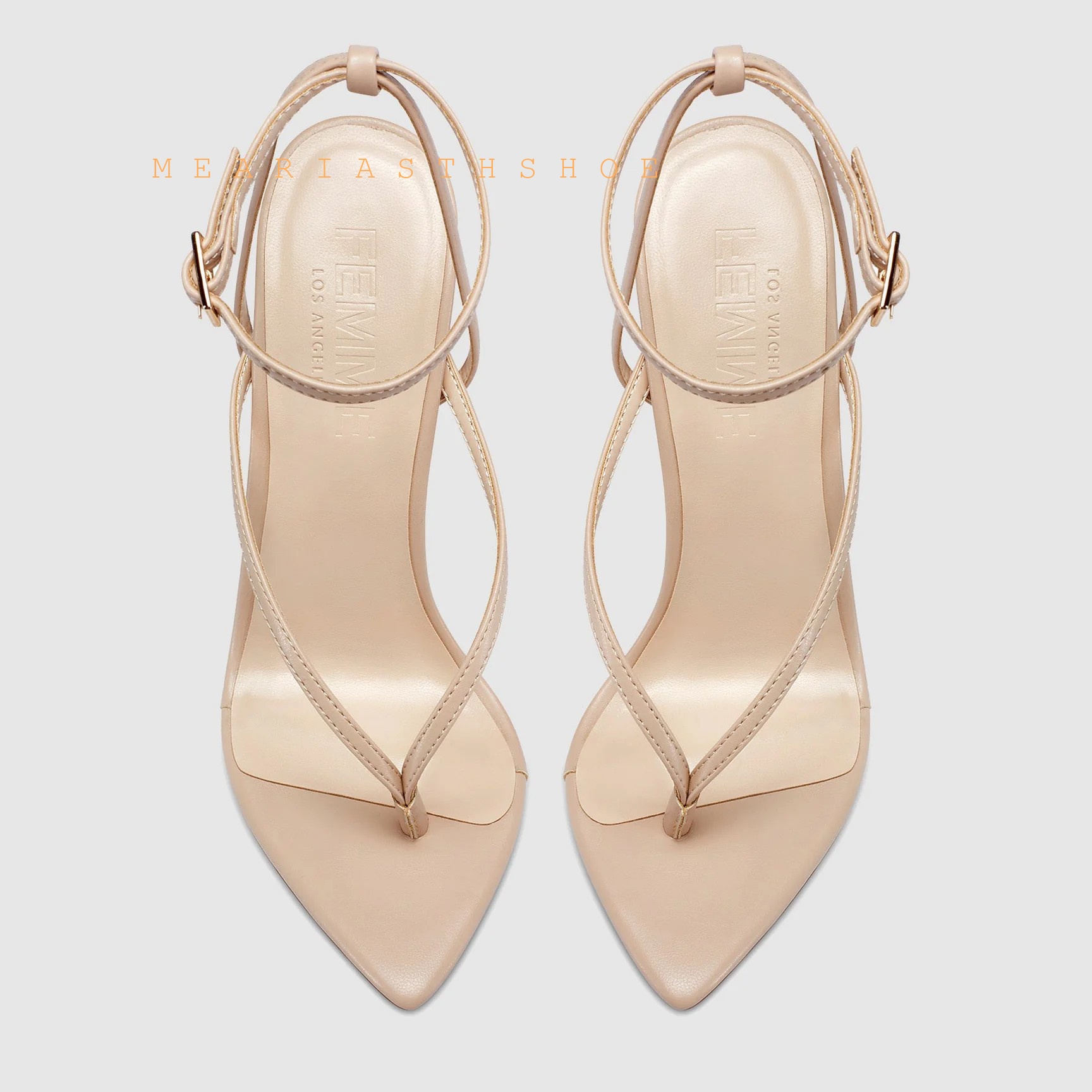 Beige Black Cross Straps Flip- - Thong Flat Sandal 评论和价格