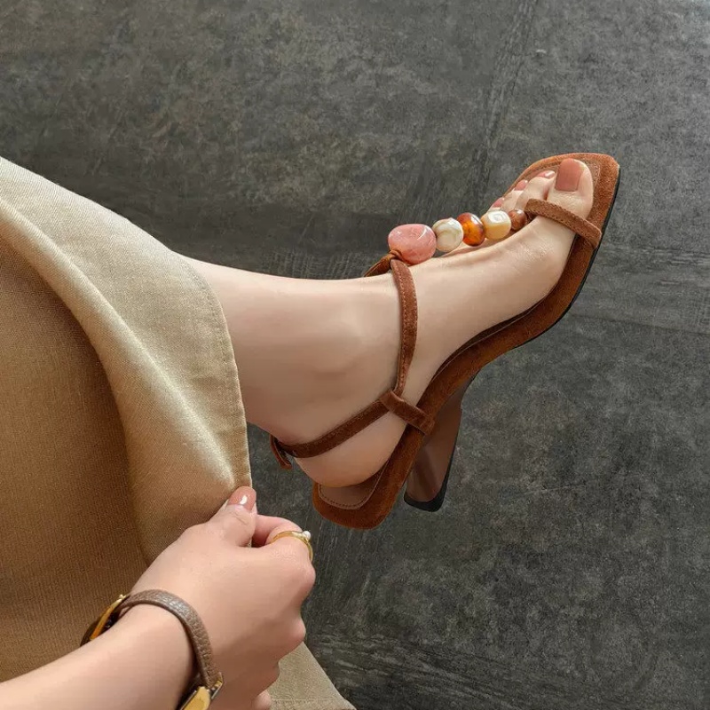 Women's Black Suede Colorful B - Thong Flat Sandal 评论和价格
