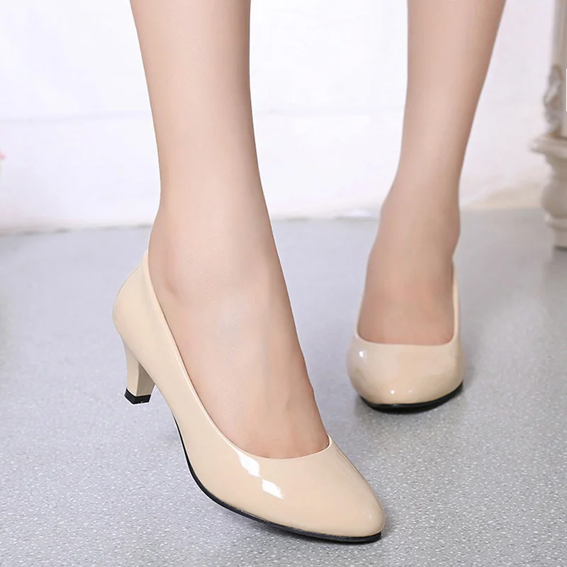 Female Pumps Nude Shallow Mout - Women'S Shoes For Work 评论和价格