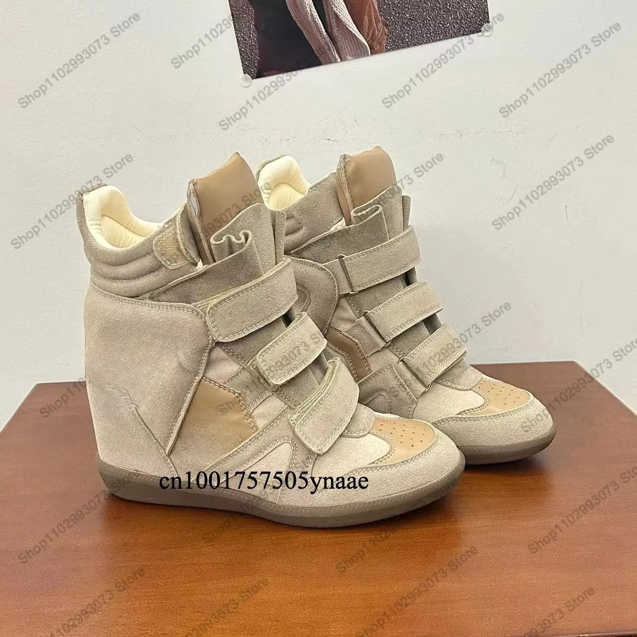 Women Hidden Wedge Heel High‑T - Suede Ankle Boot 评论和价格