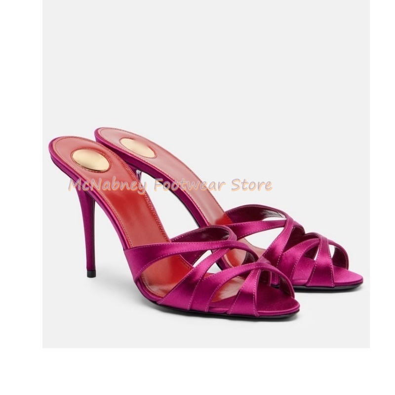 Pointed Stilettos Satin Fabric - Women'S Shoes Clogs 评论和价格