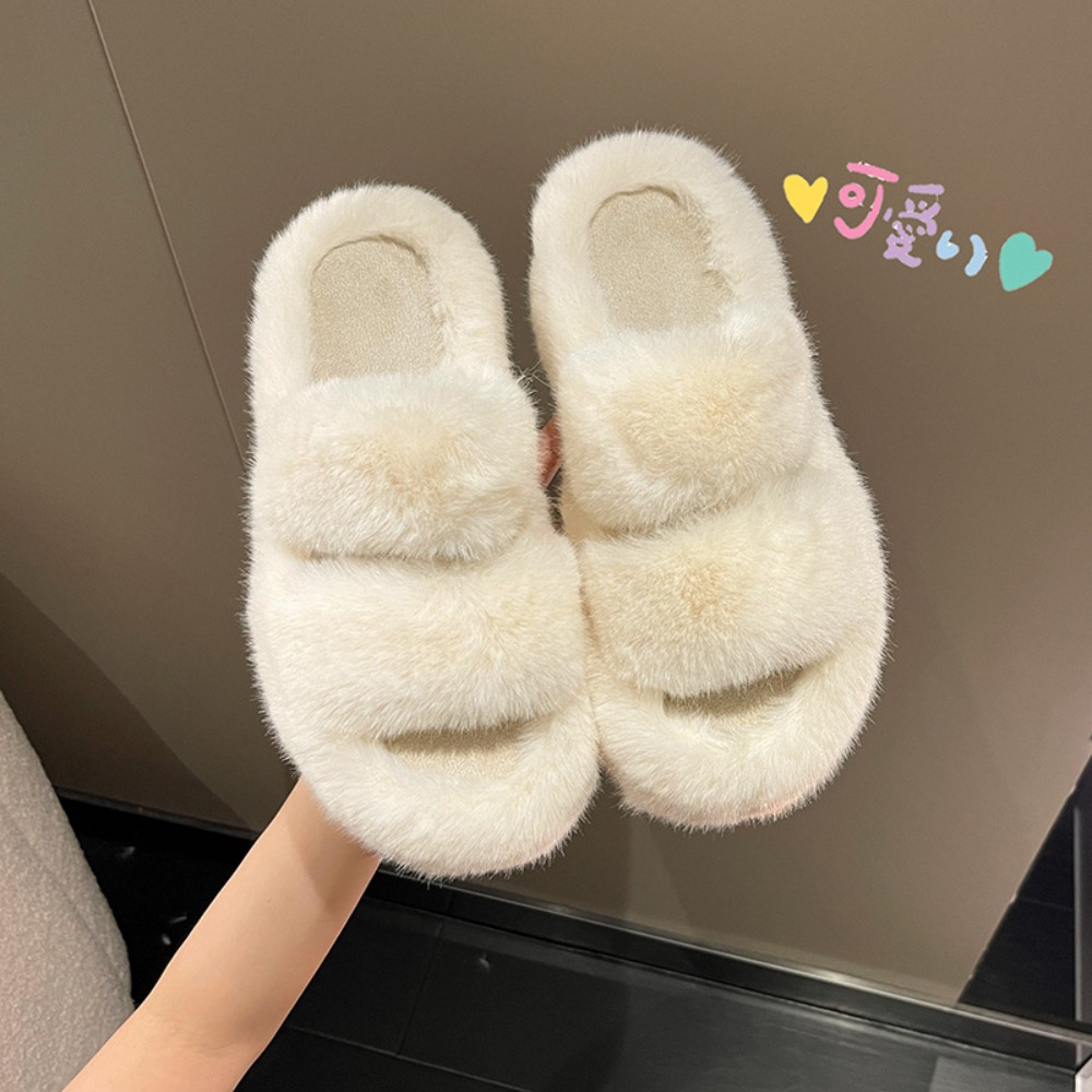 Winter Fluffy Slippers Women 2 - Fluffy Fur Slipper 评论和价格